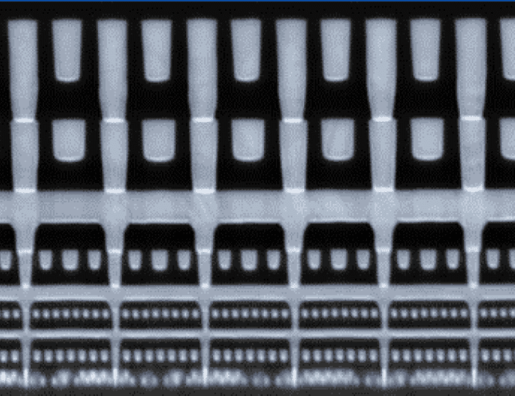 SEM image of a typical IC interconnection